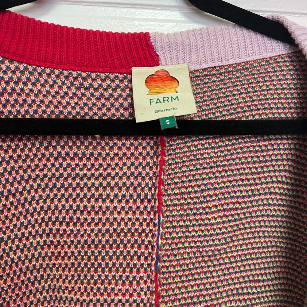 FARM Rio Colorful Leopard Pattern Open-Front Cardigan Sweater - Multi - Picture 2 of 7